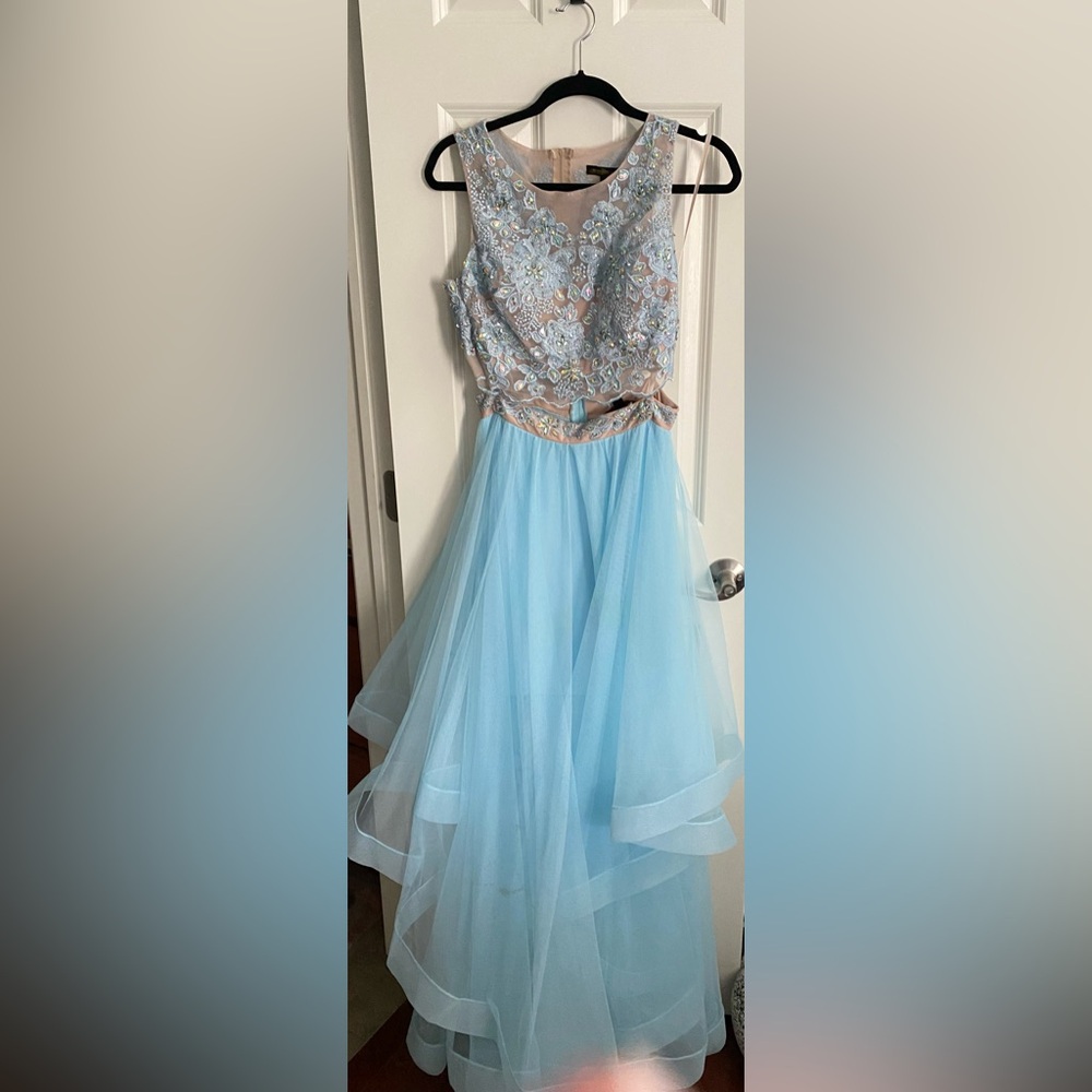 Blue Two-Piece Prom Dress Size 5